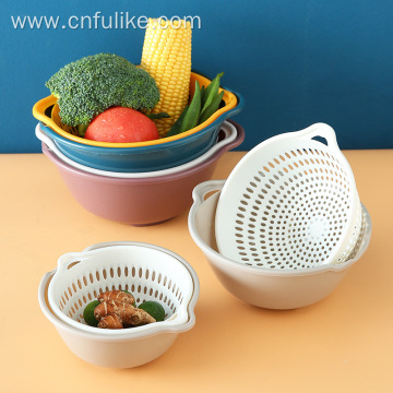 Kitchen vegetable drain basket living room fruit bowl